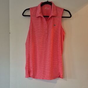 Vineyard Vines Women's Coral Sleeveless Tank Top